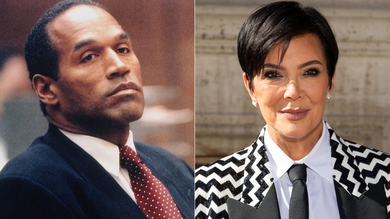 Split image of O.J. Simpson and Kris Jenner