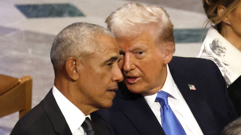 Donald Trump and Barack Obama attend the funeral of President Jimmy Carter in Washington, DC (2025)