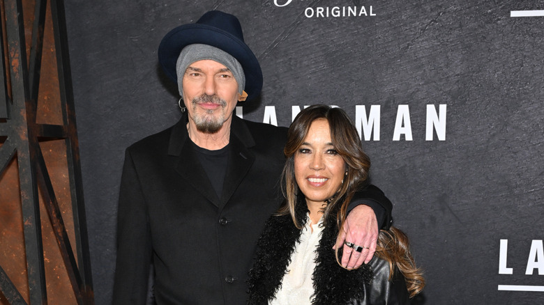 Billy Bob Thornton and Connie Angland at the Landman Season 2 premiere