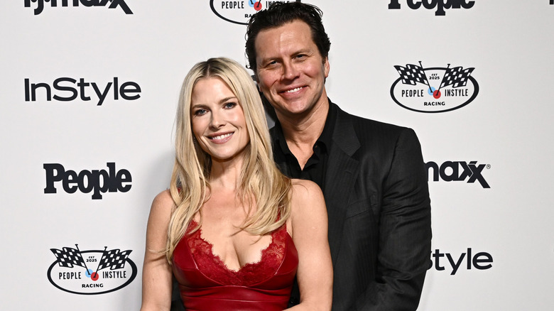 Ali Larter and Hayes MacArthur smiling