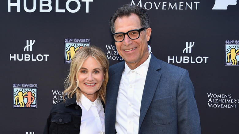 Michael Cummings and Maureen McCormick smiling
