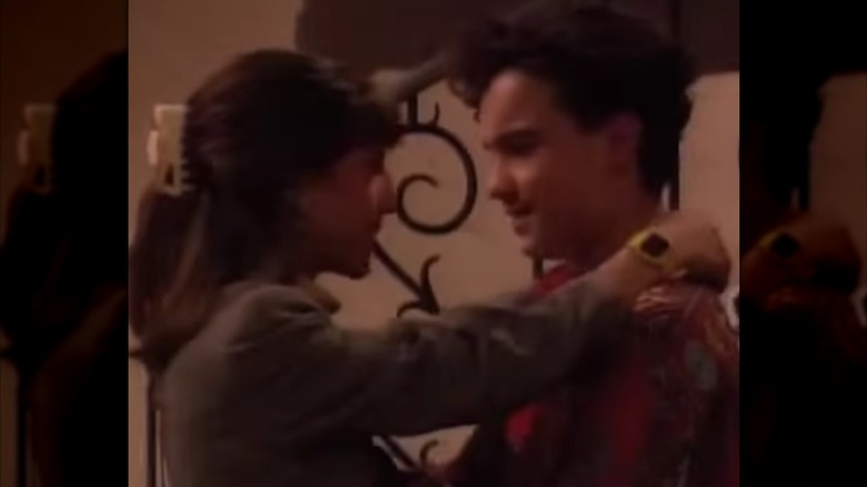 Mayim Bialik and Johnny Galecki in a 1991 episode of "Blossom"