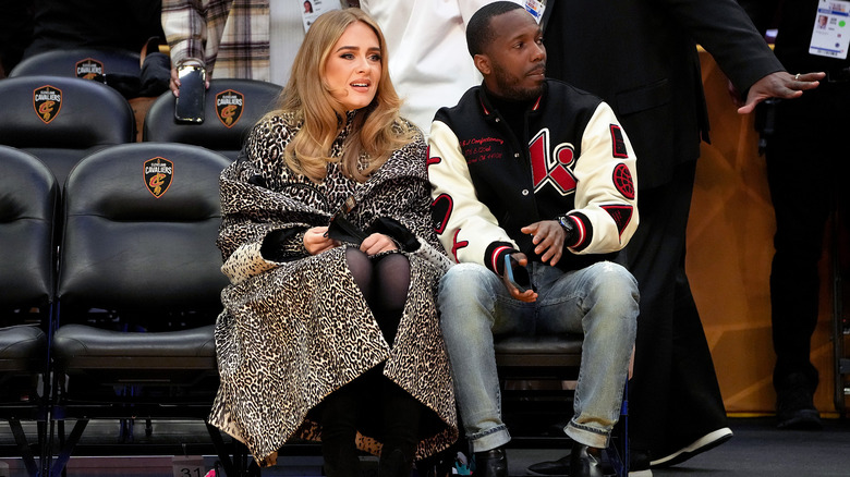 Adele courtside with Rich Paul