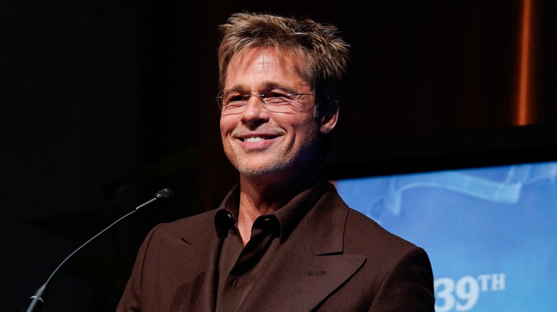 actor Brad Pitt smiling