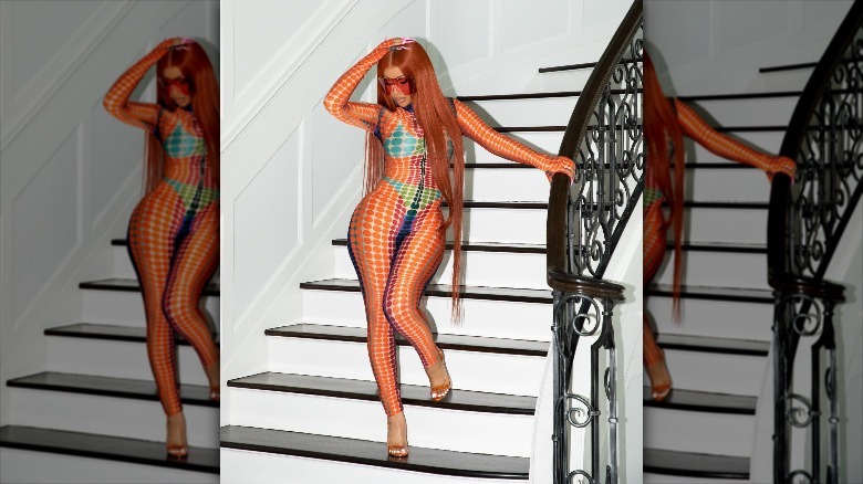 Cardi B polka dot catsuit