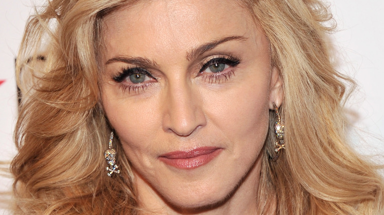 Madonna posing at an event