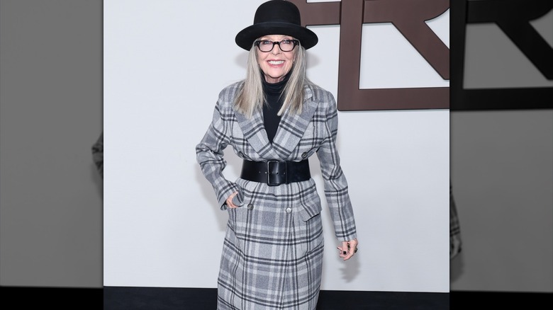 Diane Keaton attending the Ralph Lauren fashion show during New York Fashion Week.