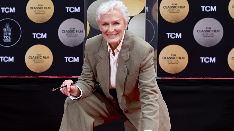 Glenn Close attending the TCM Hand and Footprint Ceremony honoring her.