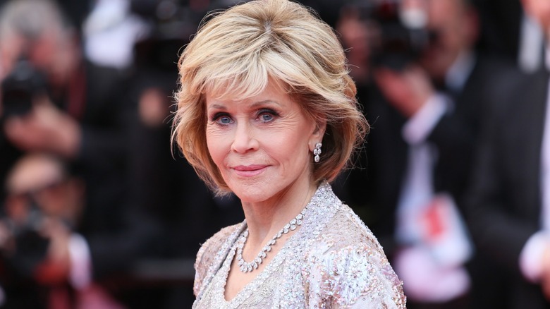 Jane Fonda staring at the camera.