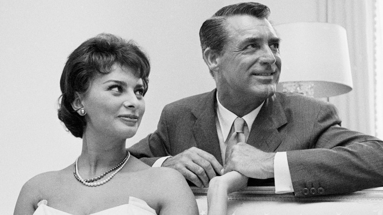 Sophia Loren & Cary Grant on set in 1957