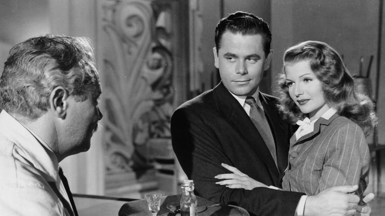 Glenn Ford & Rita Hayworth embrace in a scene from "Gilda"