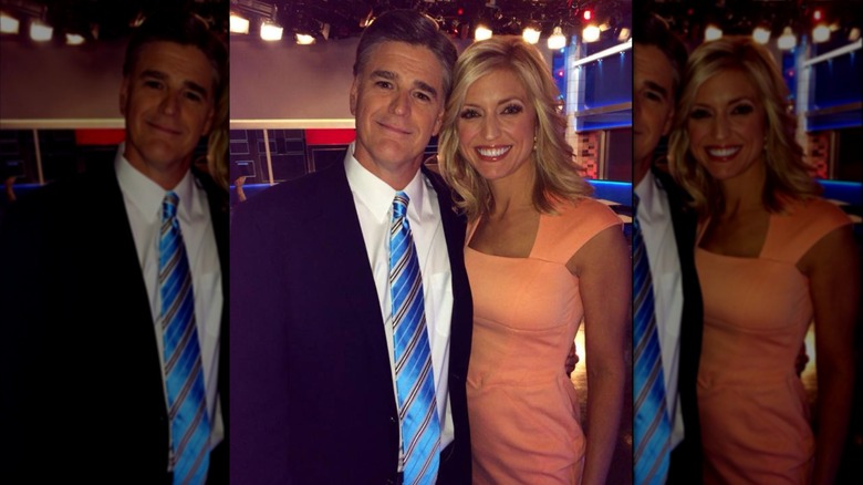 Sean Hannity and Ainsley Earhardt huddled together