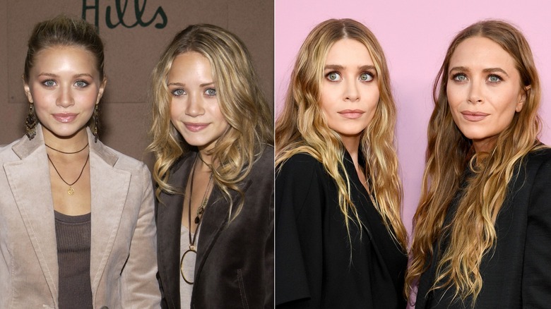 Mary-Kate and Ashley Olsen in the '00s and now
