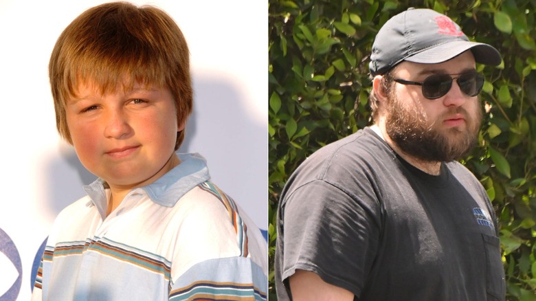 Splti image of Angust T. Jones in the 2000s & in a paparazzi shot in 2024