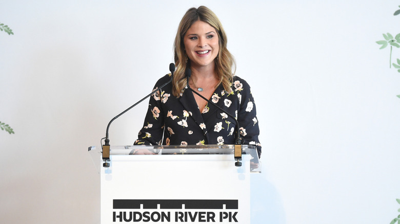 Jenna Bush Hager speaking at a podium