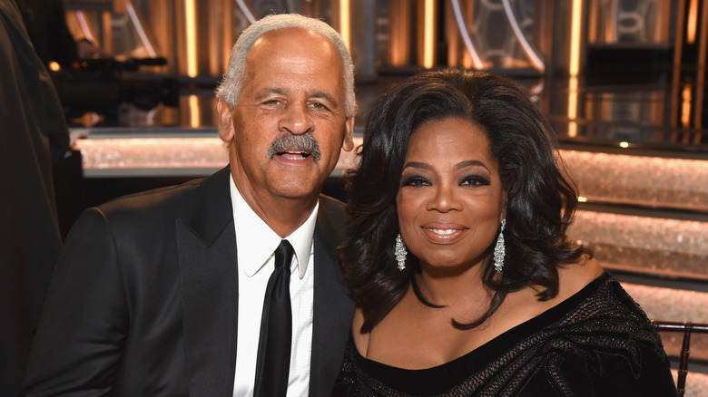 Stedman Graham and Oprah Winfrey smiling