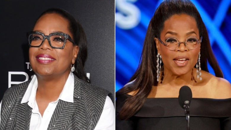 Oprah Winfrey in 2016 at a film premiere/Oprah Winfrey at the 78th Annual Tony Awards