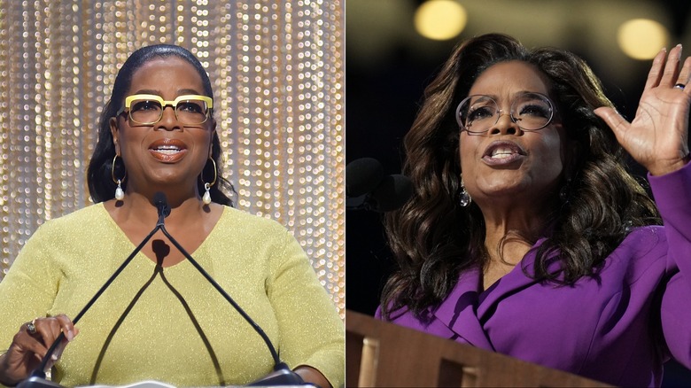 Oprah Winfrey at The Hollywood Reporter's Empowerment In Entertainment Event 2019/Oprah Winfrey at the Democratic National Convention in 2024