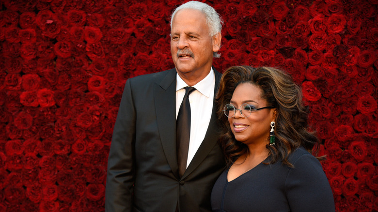 Stedman Graham and Oprah Winfrey at the Tyler Perry Studios grand opening