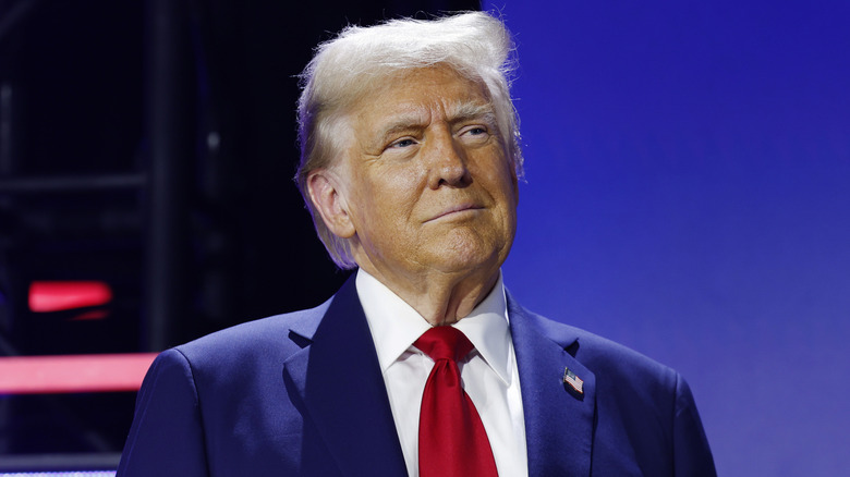 Donald Trump smirking