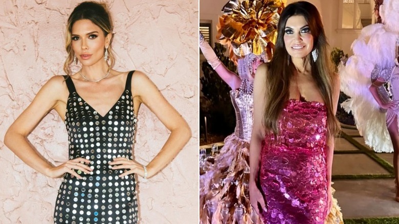Split image of Bettina Anderson in sparkles and Kimberly Guilfoyle in sparkles