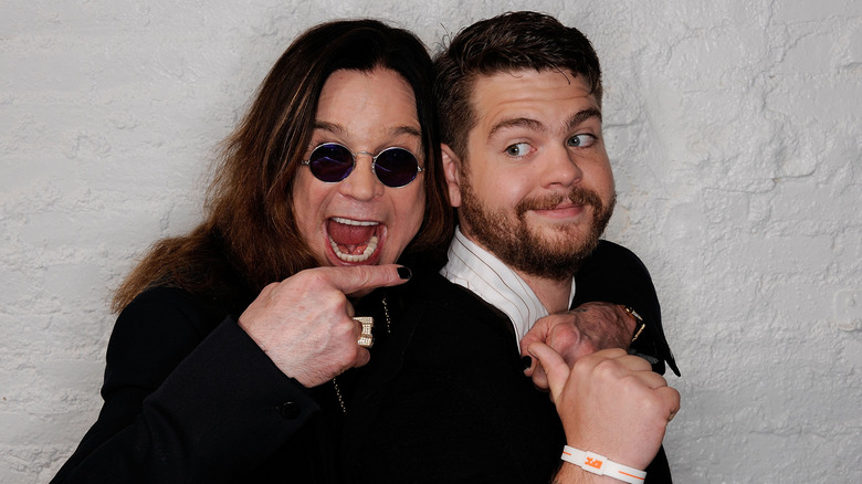 Ozzy Osbourne poses with son Jack Osbourne