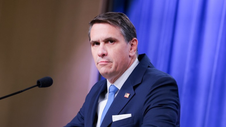 Todd Blanche speaks at a news conference at the Department of Justice in Washington, DC (2026)