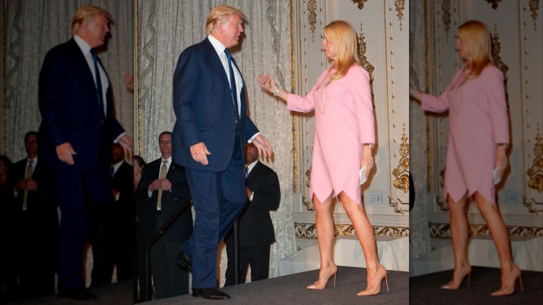 Pam Bondi greeting Donald Trump