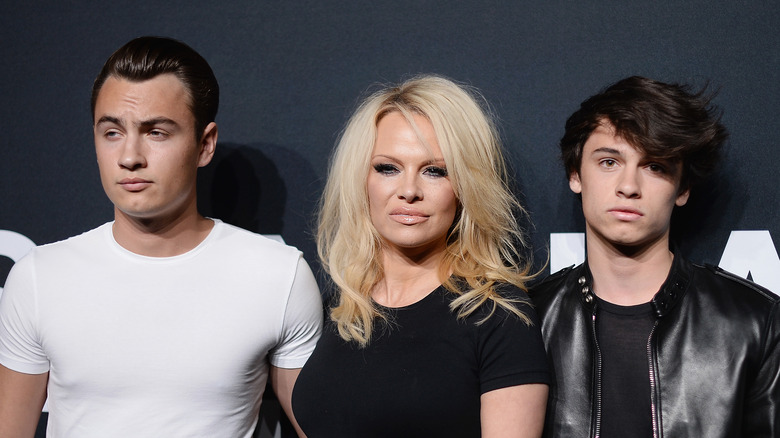 Pamela Anderson and her sons Brandon Lee and Dylan Lee