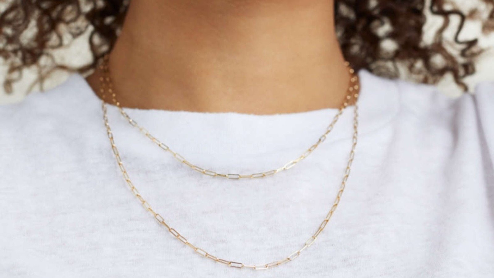 18k Gold Layered Paper Clip Chain 5mm Link Chain Necklace, Drawn Cable –  Bella Joias Miami