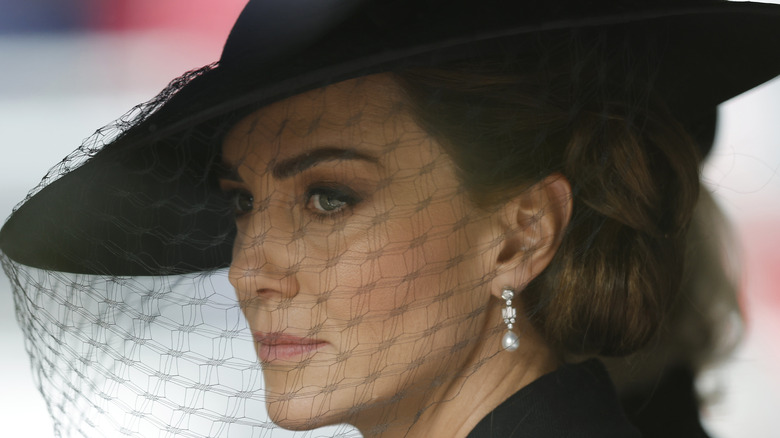 Kate Middleton on the way to Queen Elizabeth's funeral
