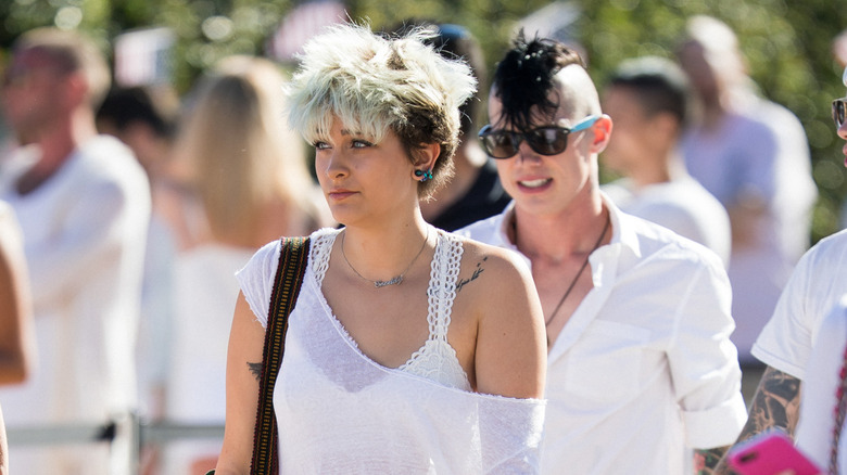Paris Jackson walking in California in 2016