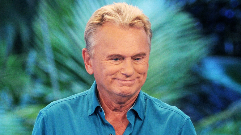 Pat Sajak filming Wheel of Fortune