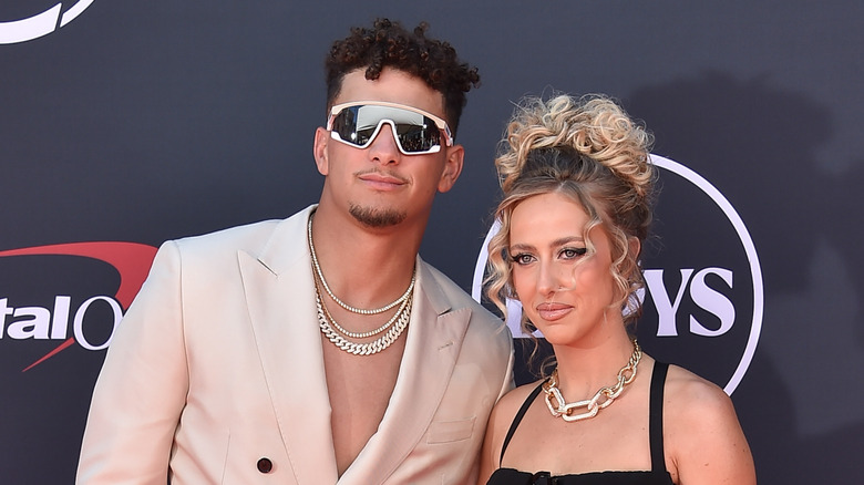 Patrick Mahomes and Brittany Mahomes arrives for the 2023 ESPY Awards on July 12, 2023 in Hollywood