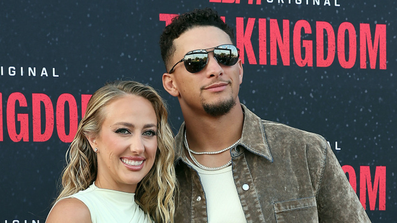 Brittany and Patrick Mahomes at a red carpet event