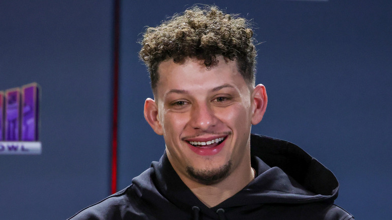 Patrick Mahomes smiling