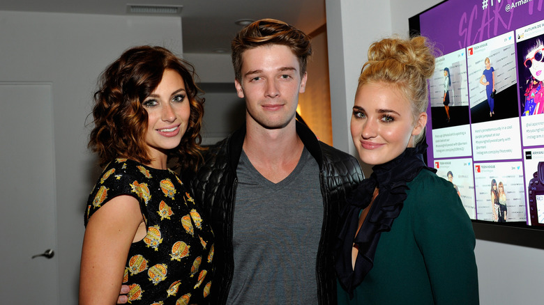 Aly Michalka, model Patrick Schwarzenegger and actress AJ Michalka in September 2013