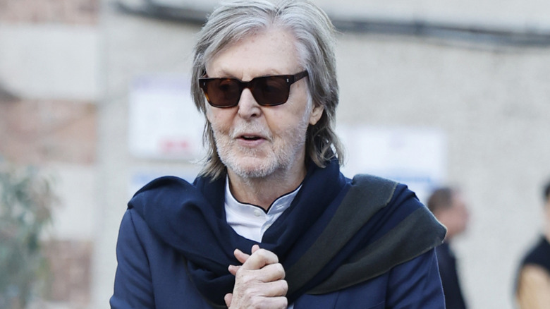 Paul McCartney wearing sunglasses