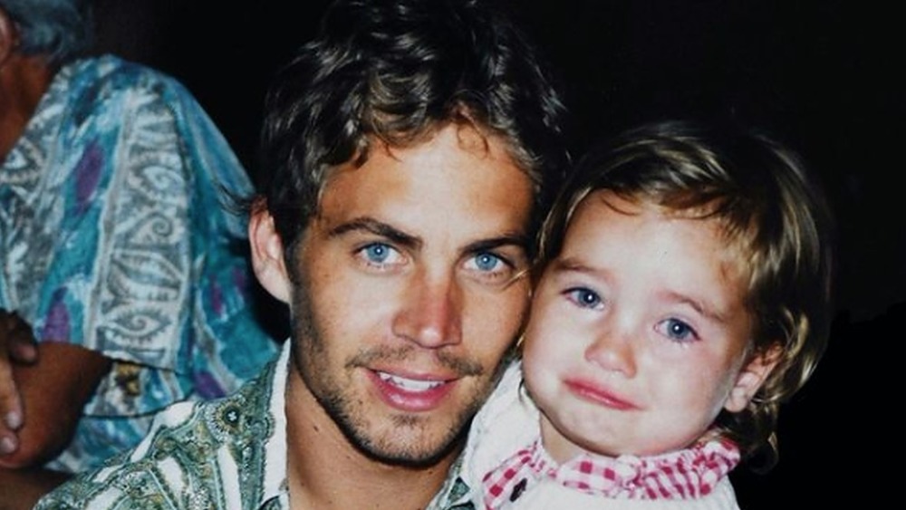 Paul Walker with Meadow Rain Walker as a young girl
