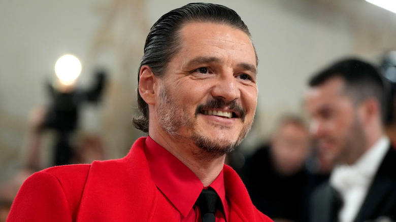 Pedro Pascal smiling at Met Gala