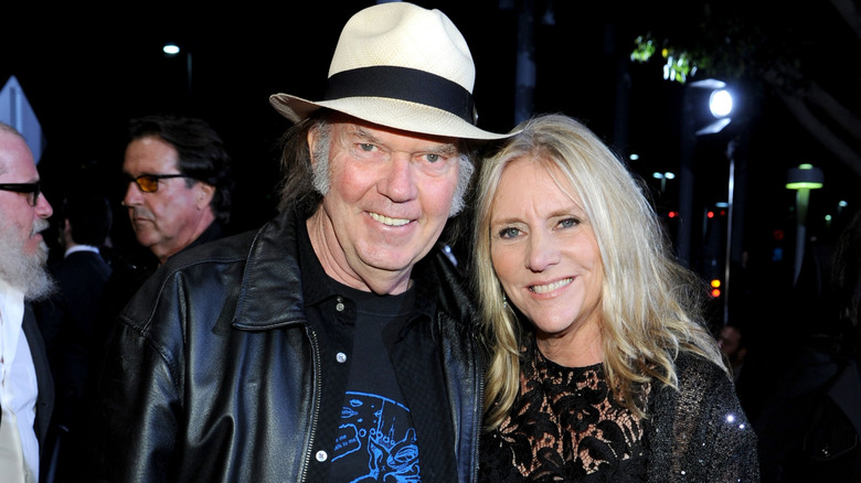 Pegi Morton and Neil Young smiling together