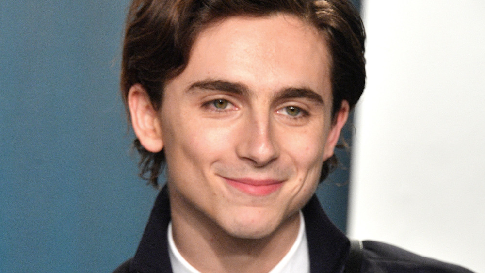 Actor Timothee Chalamet smiling