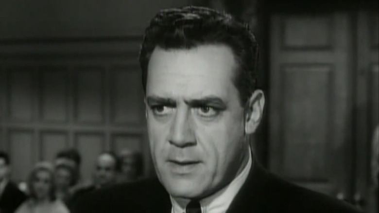 Screengrab of Raymond Burr as Perry Mason on "Perry Mason"