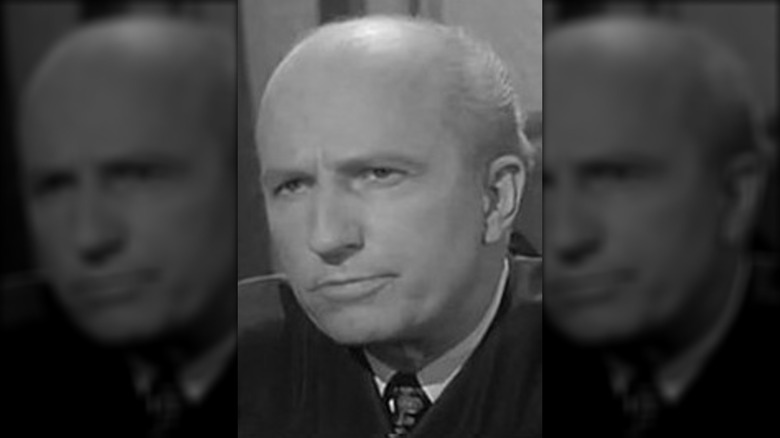 Richard Gaines as a judge on "Perry Mason"