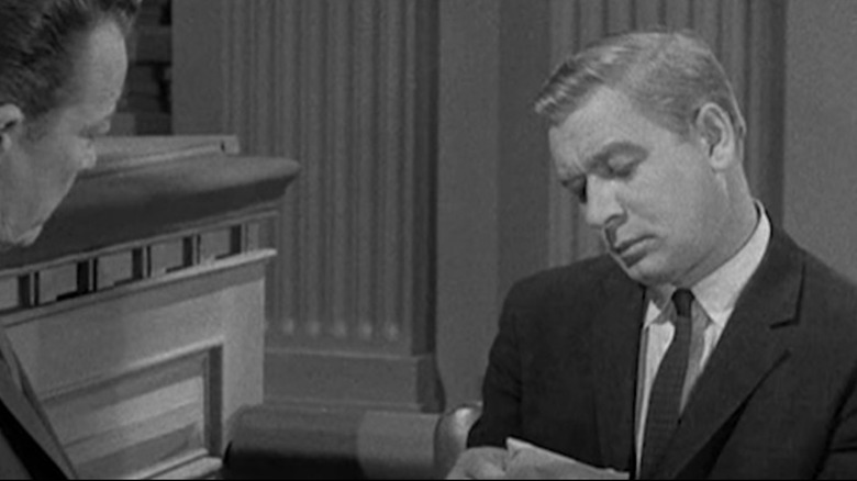 Wesley Lau (right, with Raymond Burr) on an episode of "Perry Mason"