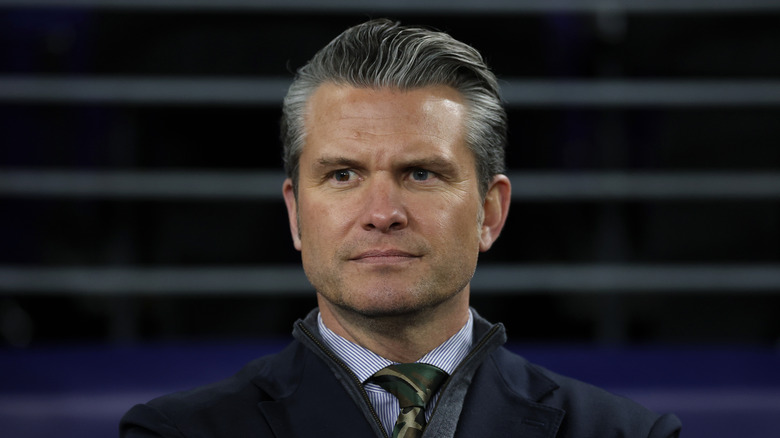 Pete Hegseth attending the 126th Army Navy game