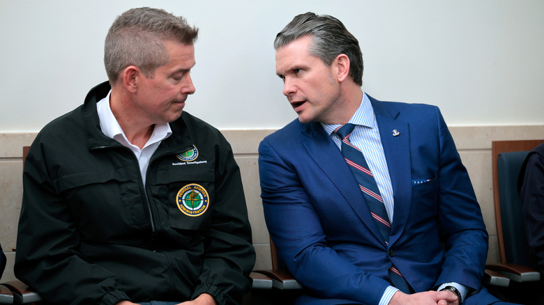 Sean Duffy and Pete Hegseth having a conversation