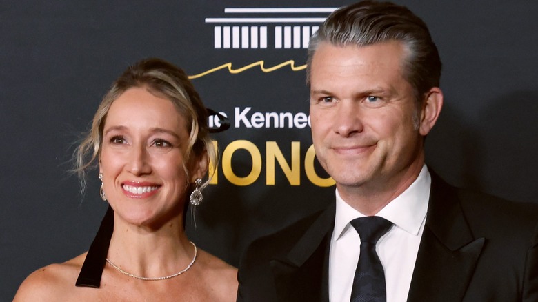 Jennifer Cunningham Hegseth and Pete Hegseth attend the 2025 Kennedy Center Honors in Washington, DC