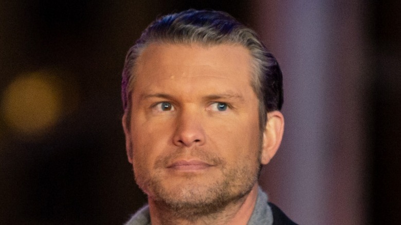 Pete Hegseth attends the new All-American Christmas Tree lighting at Fox Square in New York City, NY (2021)