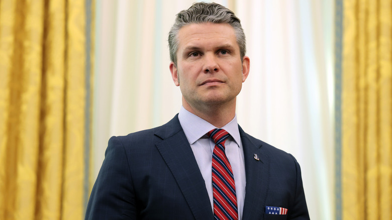 Pete Hegseth photographed in the Oval Office